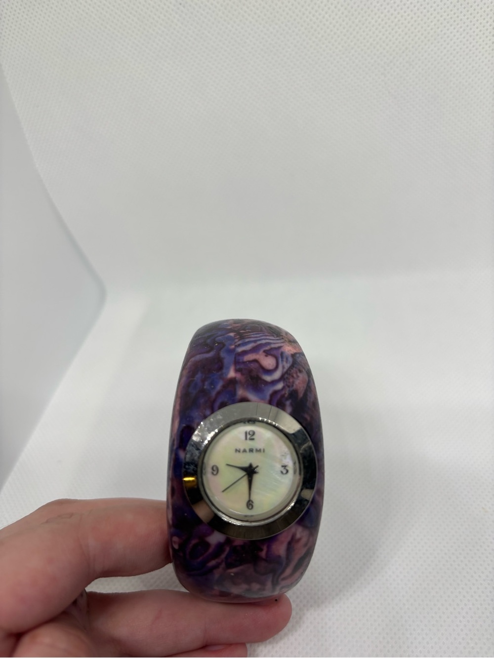 Vintage Purple Marbled Bangle Watch